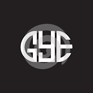 GYE letter logo design on black background. GYE creative initials letter logo concept. GYE letter design