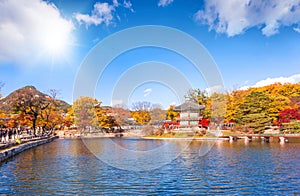 Gyeongbokgung palace in autumn, Seoul, South korea