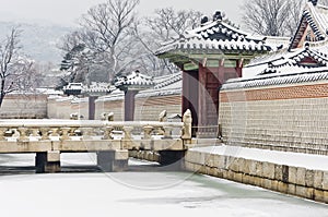 Gyeongbokgung Palace have snowy in winter season