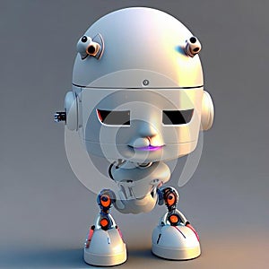 Gyermek robot , intelligens AI Photo Editorral kÃ©szÃ­tett kÃ©p. photo
