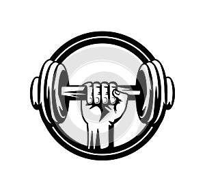 gym emblem isolated