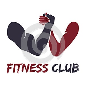 Gym fitness emblem, labels, badges, logo