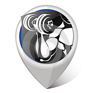 Gym and fitness navigation symbol