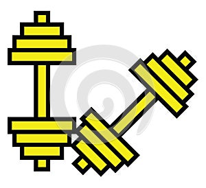 Gym gantels, icon