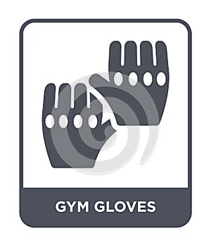 gym gloves icon in trendy design style. gym gloves icon isolated on white background. gym gloves vector icon simple and modern