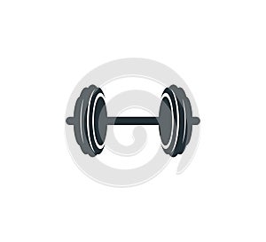 gym heavy weight lift barbel vector logo design