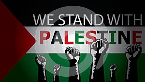 We stand with Palestine. Stop aggression Israel. W support Palestine photo