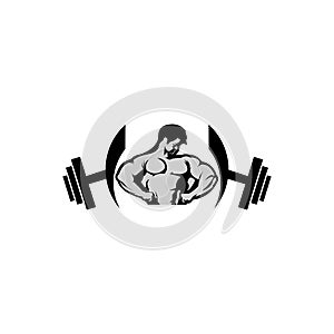 Gym logo, fitness vector logo design template