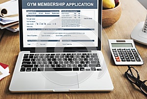 Gym Membership Application Wellness Concept