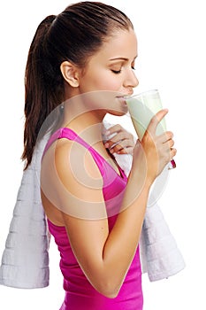 Gym shake woman