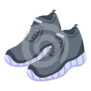 Gym sport shoes icon, isometric style