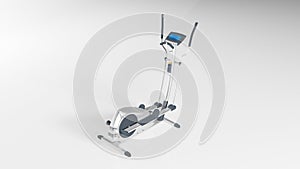 Gym stepper, workout step machine, sports equipment isolated on white background, 3D render