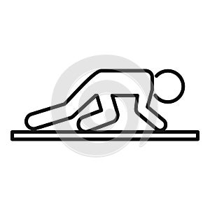 Gym time icon, outline style