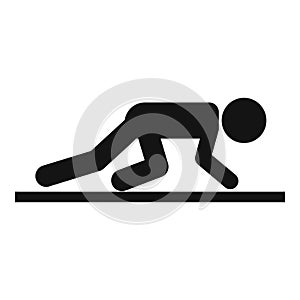 Gym time icon, simple style