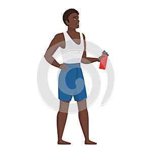Gym trainer with water bottle