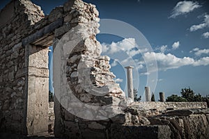 Gymnasium and dormitories at Kourion Archaeological site. Cyprus