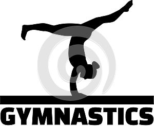 Gymnast at balance beam