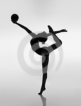 Gymnast with a ball