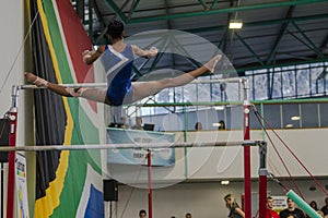 Gymnast Girl Parallel Bars Flying