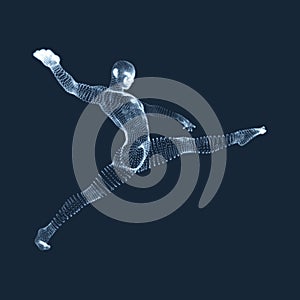 Gymnast. Man. 3D Human Body Model. Gymnastics Activities for Icon Health and Fitness Community.
