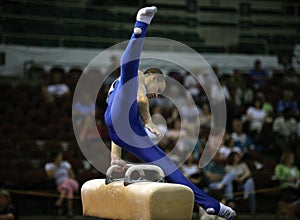 Gymnast on pommel photo