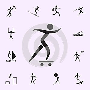 gymnast with ribbon icon. Elements of sportsman icon. Premium quality graphic design icon. Signs and symbols collection icon for