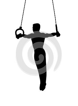 Gymnast on rings