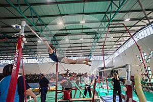Gymnast Girl Parallel Bars Swings
