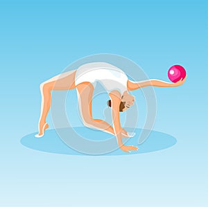 gymnastic with the ball, artistic gymnastics, olympic sports