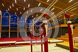 Gymnastic equipment in gymnastic center