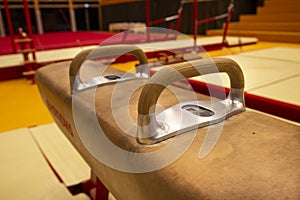 Gymnastic equipment in gymnastic center