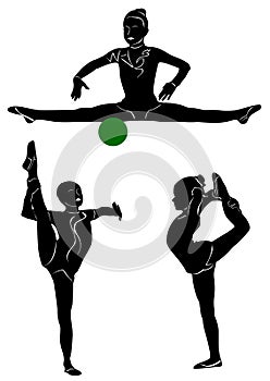 Gymnastic girl silhouette