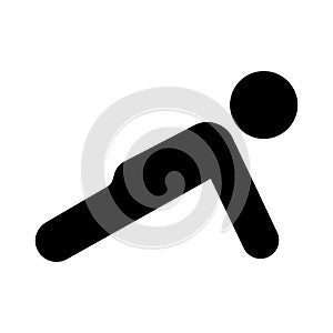 Gymnastic glyph flat vector icon