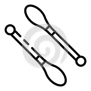 Gymnastic maces icon, outline style