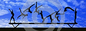 Gymnastic silhouette