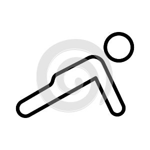 Gymnastic thin line vector  icon