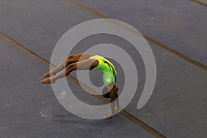 Gymnastics Girl Floor Tumbling Style