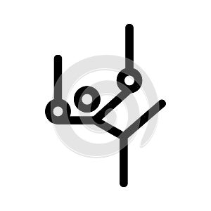 gymnastics icon or logo isolated sign symbol vector illustration
