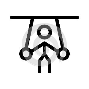 gymnastics icon or logo isolated sign symbol vector illustration