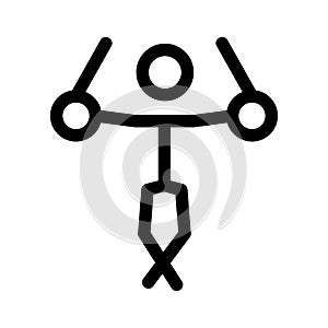 gymnastics icon or logo isolated sign symbol vector illustration