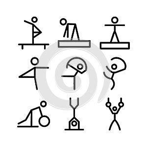 gymnastics icon or logo isolated sign symbol vector illustration