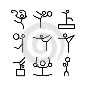 gymnastics icon or logo isolated sign symbol vector illustration