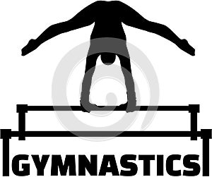 Gymnastics with uneven bars photo