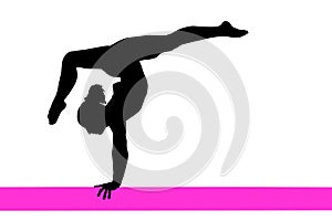 Gymnastics woman silhouette