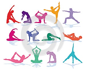 Gymnastik und Yoga, Sport Training, Set