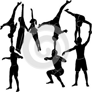 Gymnasts acrobats representation photo