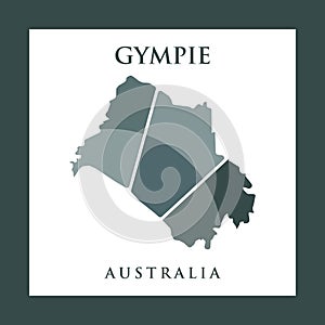 Gympie City Map Modern Geometric Creative Logo photo