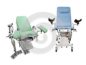 Gynaecologist chair isolated photo