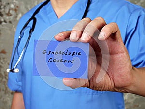 Gynecologic Cancers phrase on the page