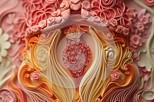 Gynecologic concept: a visual narrative of the uterus and the miracle of newborn life, capturing the beauty and